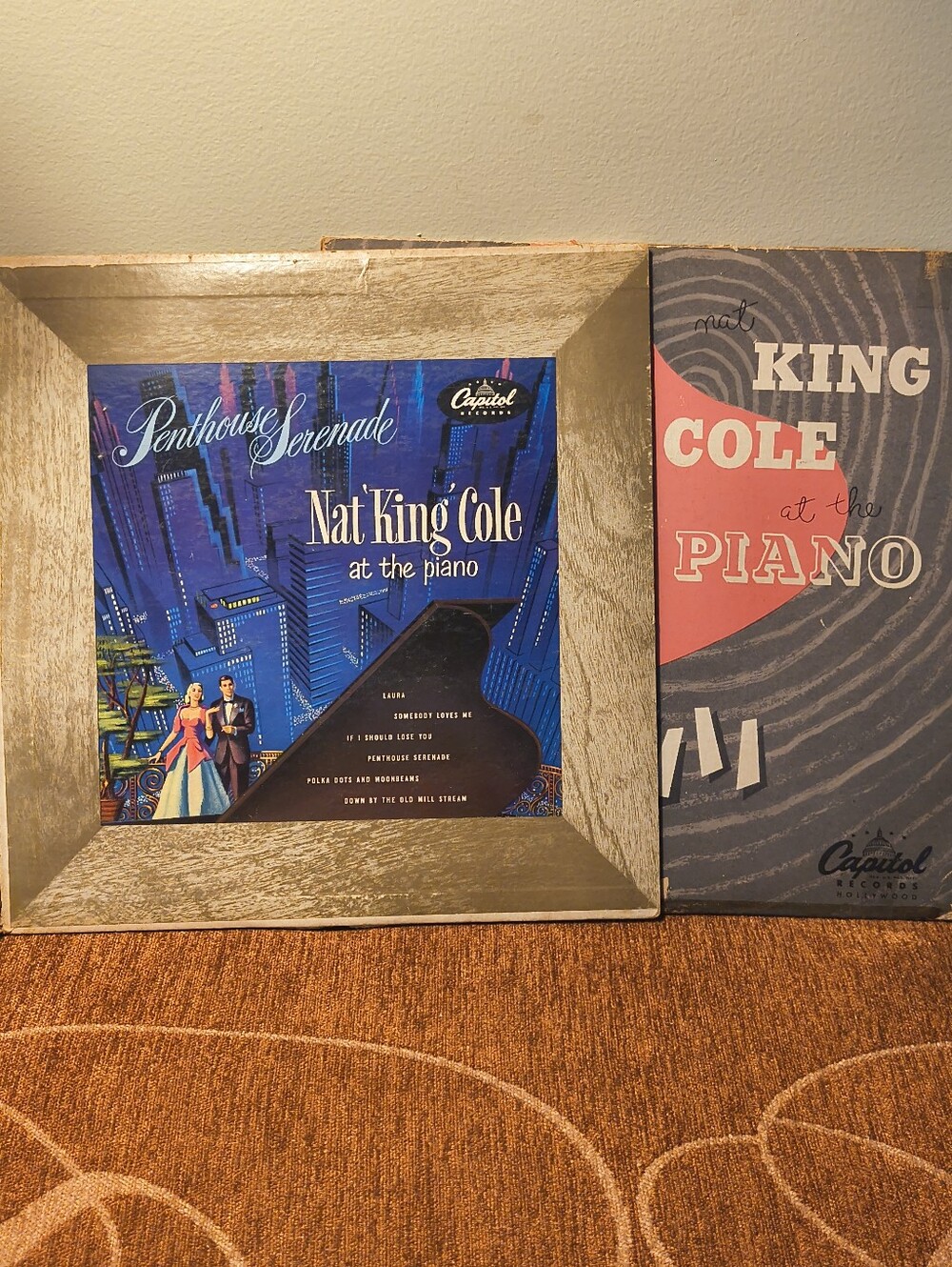 Vtg Nat King Cole Penthouse Serende 1955 & 1957 Set of 2 Albums 33.5 RPM